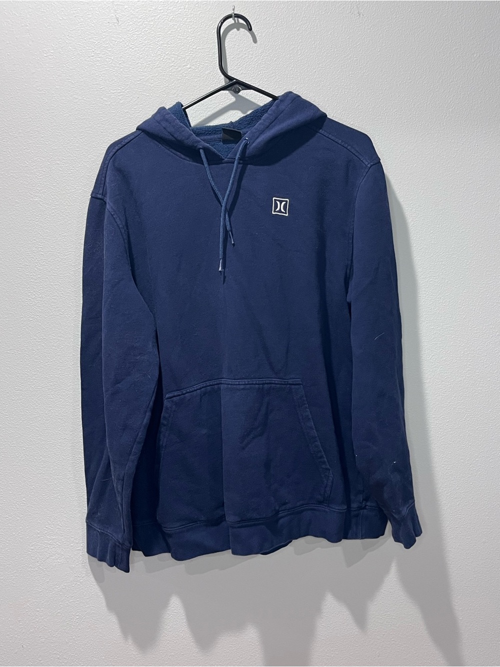 Hurley Navy Blue Hooded Sweatshirt with Small Logo